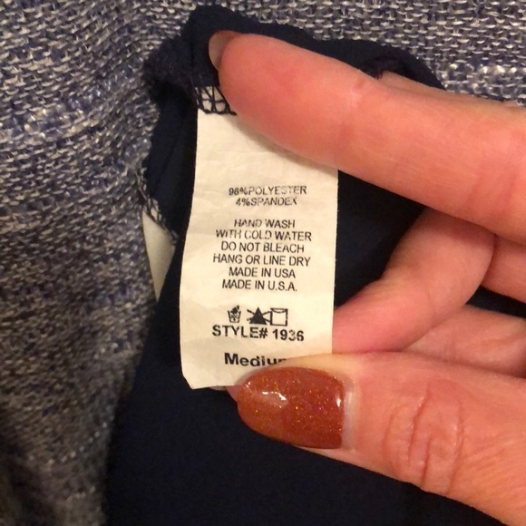 Blue and White Cardigan. Long. - Picture 6 of 8